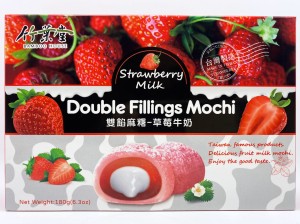 Mochi podwójne nadzienie truskawka mleczne Bamboo House 180g
